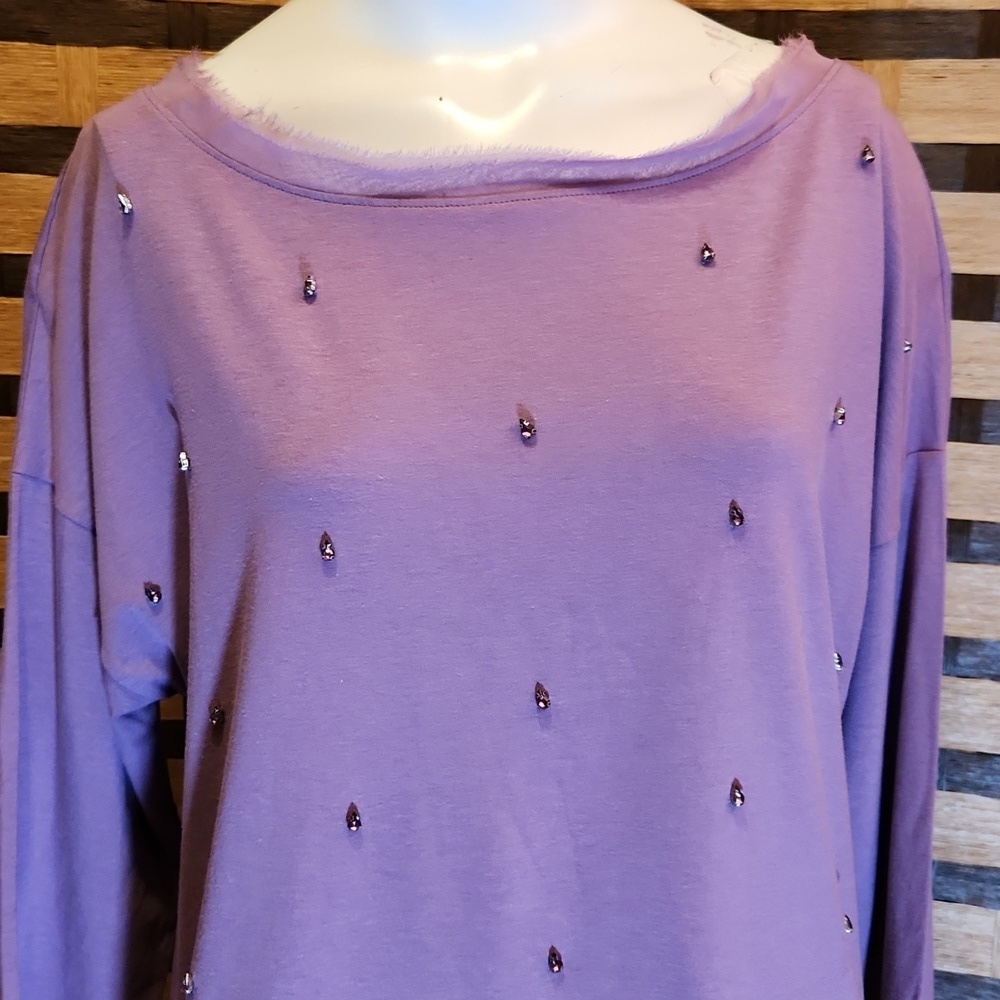 Luisa Spagnoli purple gem top